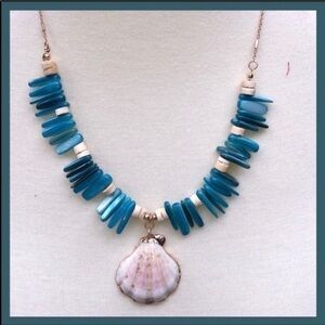 Seashell necklace statement necklace